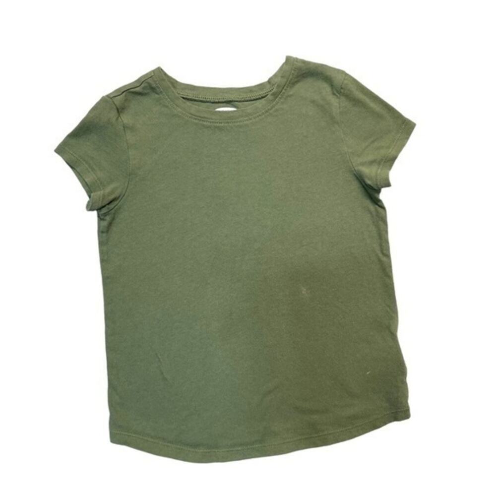 Old Navy Olive Green Short Sleeve T-shirt Top Girl’s Size 4T casual summer - Picture 6 of 7